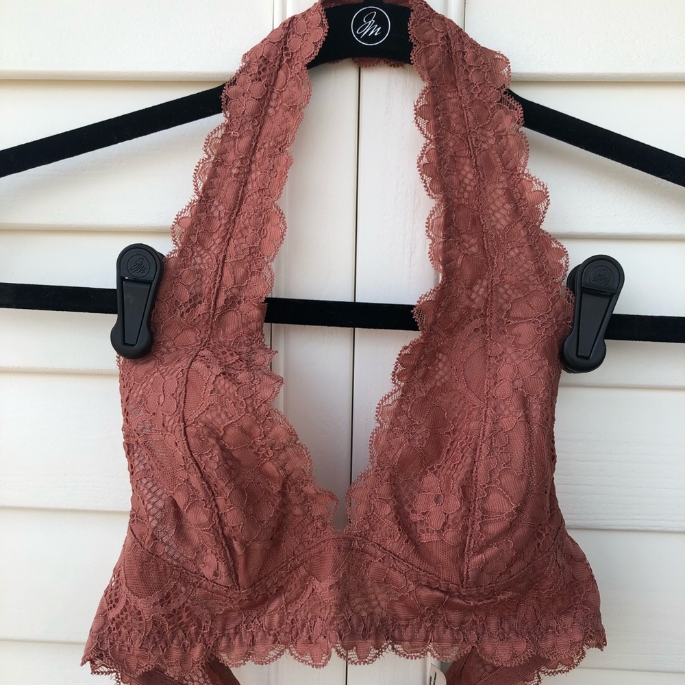 Free People Galloon Lace Halter Bra XS